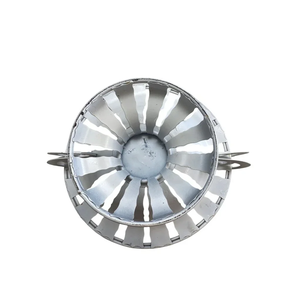 Decorative White Metal Fruit Bowl Urn - Picture 6 of 8
